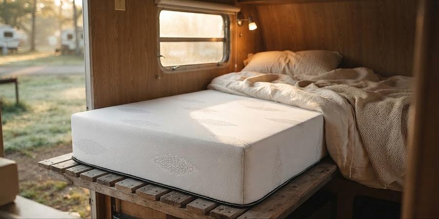 Plush gel memory foam Twin mattress on a guest-room daybed